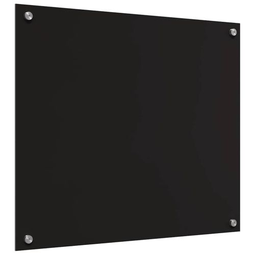 Кухненски заден панел 2 pcs Черно 70 x 60 cm закалено стъкло