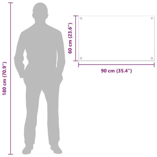Кухненски заден панел 2 pcs Черно 90 x 60 cm закалено стъкло