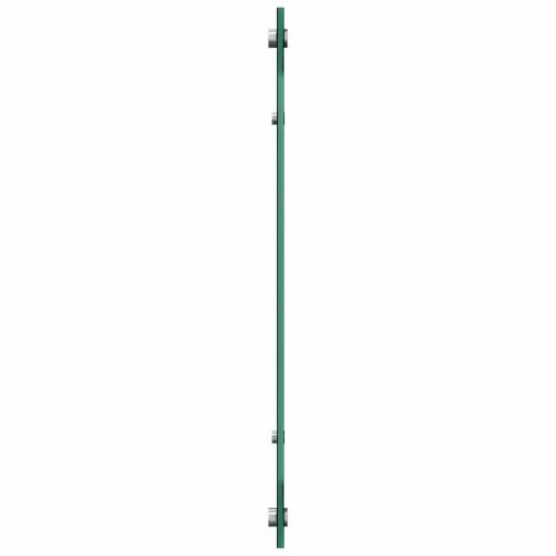 Кухненски заден панел 2 pcs Черно 100 x 60 cm закалено стъкло