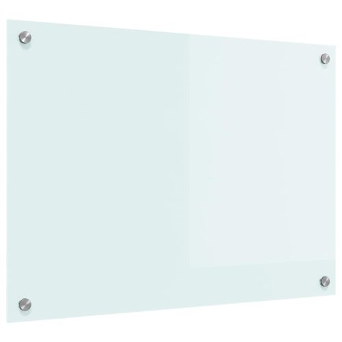 Кухненски заден панел Бяло 70 x 50 cm закалено стъкло