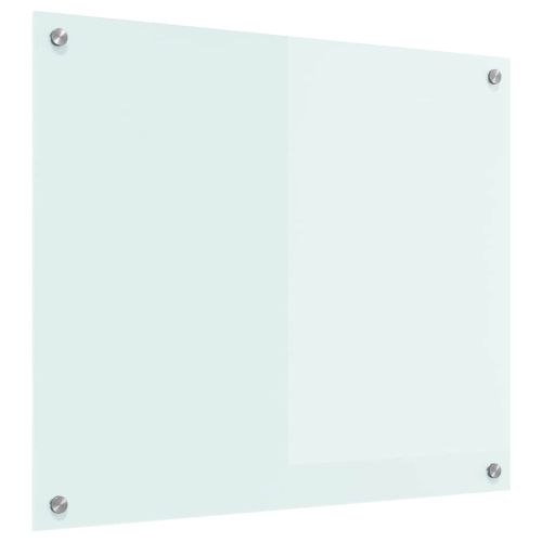 Кухненски заден панел Бяло 70 x 60 cm закалено стъкло