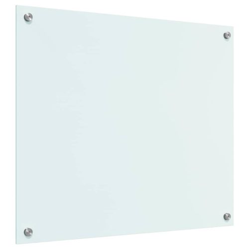 Кухненски заден панел Бяло 70 x 60 cm закалено стъкло