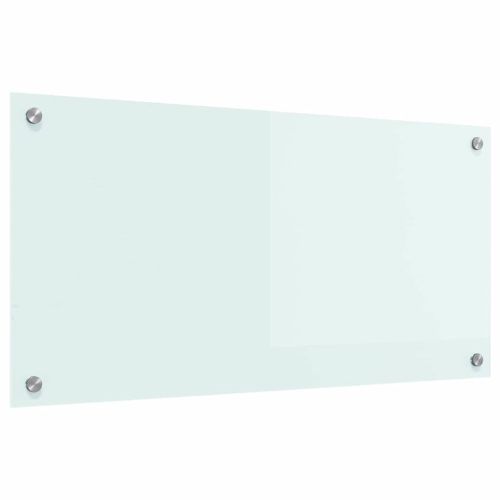 Кухненски заден панел Бяло 80 x 40 cm закалено стъкло