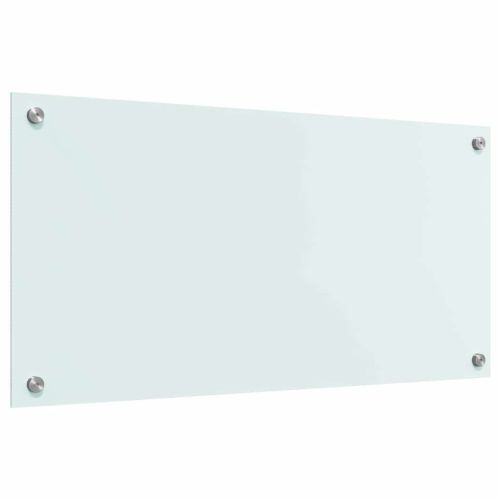 Кухненски заден панел Бяло 80 x 40 cm закалено стъкло