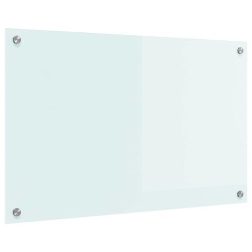 Кухненски заден панел Бяло 80 x 50 cm закалено стъкло