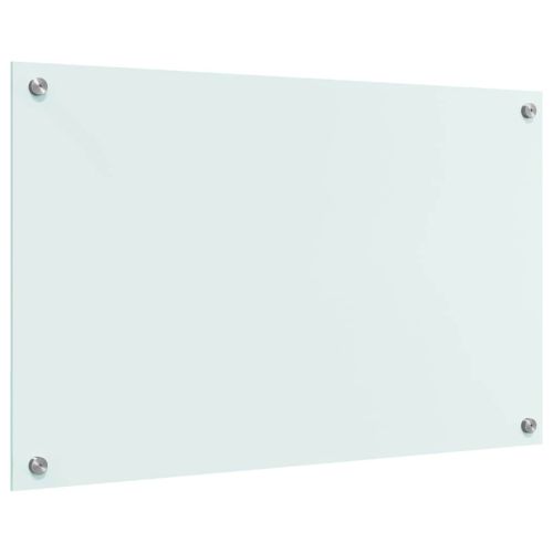 Кухненски заден панел Бяло 80 x 50 cm закалено стъкло