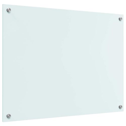 Кухненски заден панел Бяло 80 x 60 cm закалено стъкло