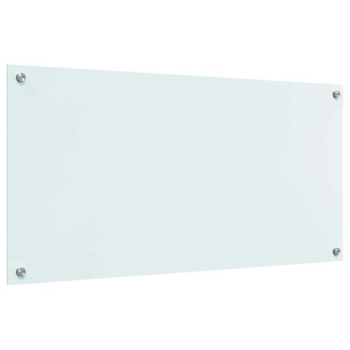 Кухненски заден панел Бяло 100 x 50 cm закалено стъкло