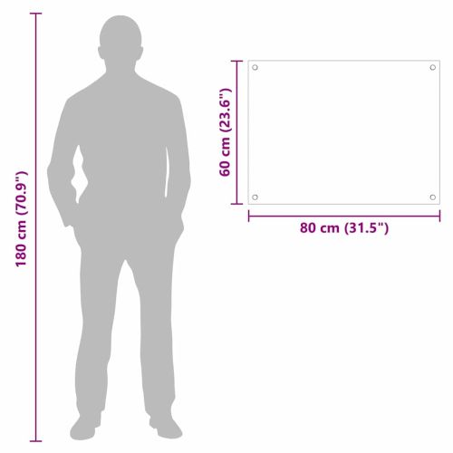 Кухненски заден панел Прозрачен 80 x 60 cm закалено стъкло