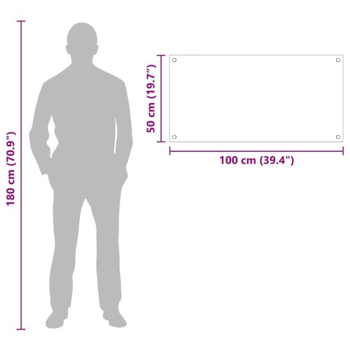 Кухненски заден панел Прозрачен 100 x 50 cm закалено стъкло