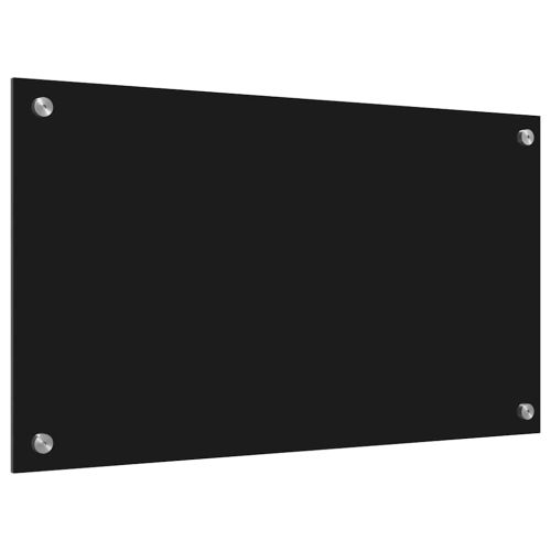 Кухненски заден панел Черно 70 x 40 cm закалено стъкло
