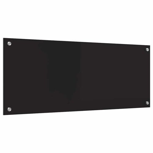 Кухненски заден панел Черно 100 x 40 cm закалено стъкло