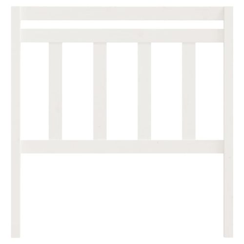 Горна табла за легло, бяла, 106x4x100 см, бор масив