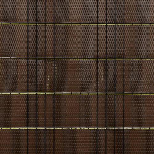 Балконски паравани, 5 бр, кафяв и черен, 255x19 см, полиратан