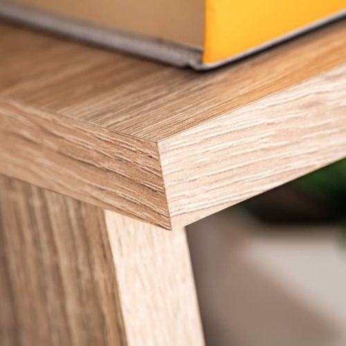 ТВ секция с LED осветление, дъб сонома