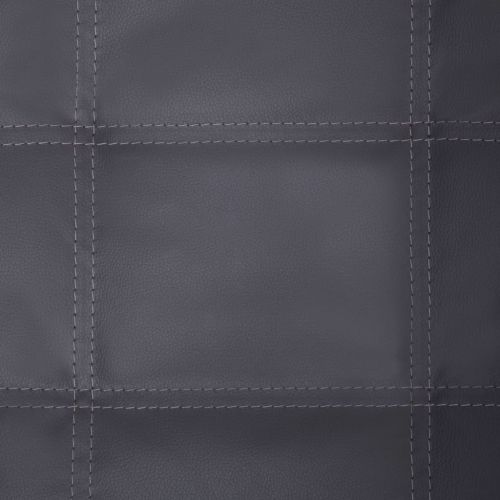 Масажираща кушетка с възглавница, сива, изкуствена кожа