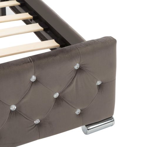 Рамка за легло, сива, текстил, 120x200 см