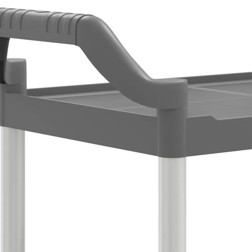 Количка на 3 нива, сива, 81x41x92 см, алуминий