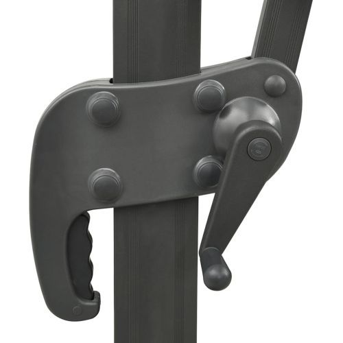 Конзолен градински чадър с прът и LED светлини антрацит 300 см