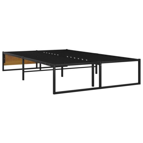 Рамка за легло, черна, метал, 120x200 cм