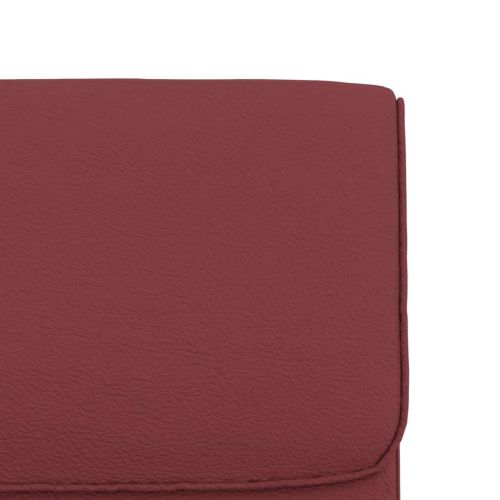 Стол шезлонг, виненочервен, 55x64x80 см, изкуствена кожа