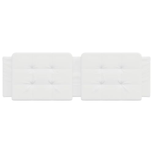 Мека табла за легло Zadar, бяла, 160 см, изкуствена кожа