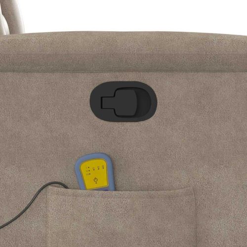 Масажен наклоняем стол, таупе, микрофибърен текстил