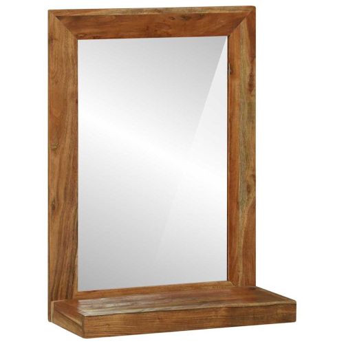 Огледало за баня Кафяво 50 x 22 x 70 см Солидно дърво акация