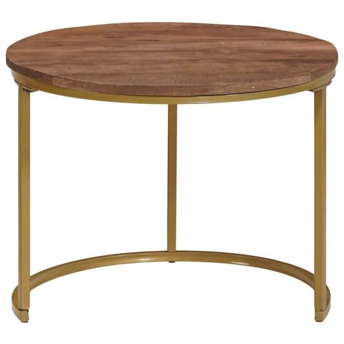 Nesting маси за кафе 2 pcs Масивно мангово дърво и стомана