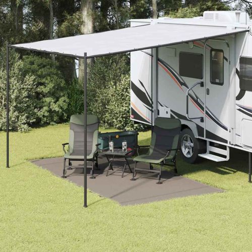 Килим за палатка Светлосиво 400 x 200 cm Полиетилен