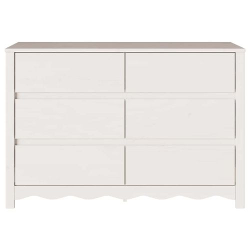 Комод Drammen Бяло 111 x 43 x 73.5 см Масивна борова дървесина