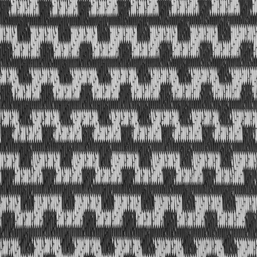 Външен килим ARAKIL Черно и сиво 250 x 400 cm ПП