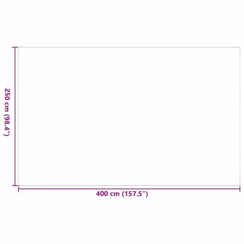 Външен килим ARAKIL Черно и сиво 250 x 400 cm ПП