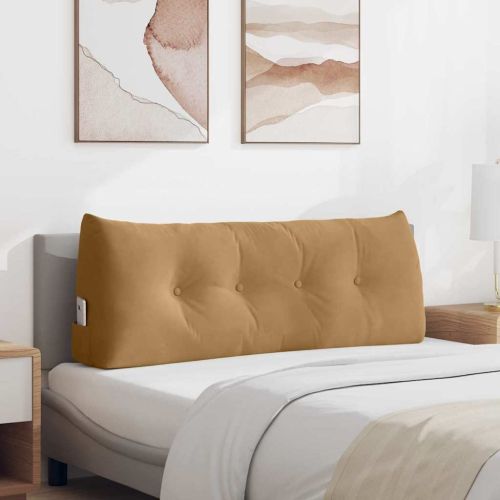 Възглавница за гръб Кафяво 120 x 24 x 50 см Кадифе