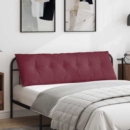 Възглавница за гръб Виненочервен 160 x 19 x 50 см текстил
