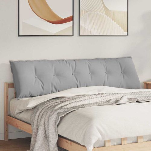 Възглавница за гръб Облачно сиво 180 x 19 x 50 см текстил