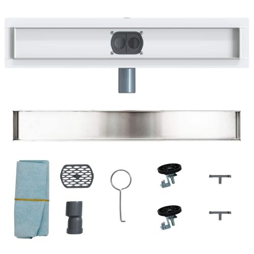 Душ канал 2-в-1 с 360° сифони Сребрист 50 cm