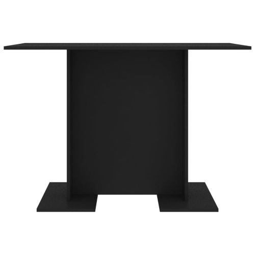 Трапезна маса, черна, 110x60x75 см, инженерно дърво