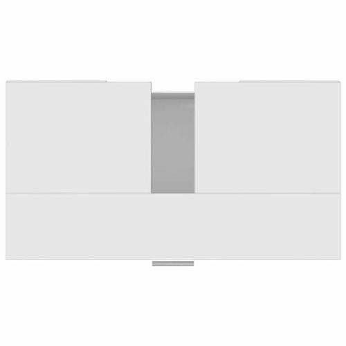 Шкаф за баня, бял, 60x32x53,5 см, инженерно дърво