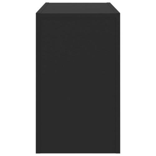 Стифиращи кафе маси, 3 бр, черни, инженерно дърво