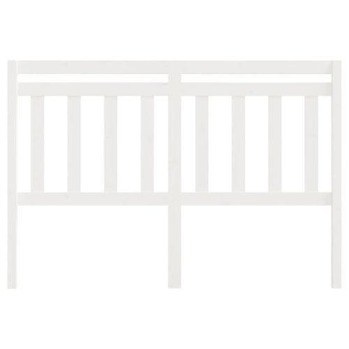 Горна табла за легло, бяла, 156x4x100 см, бор масив