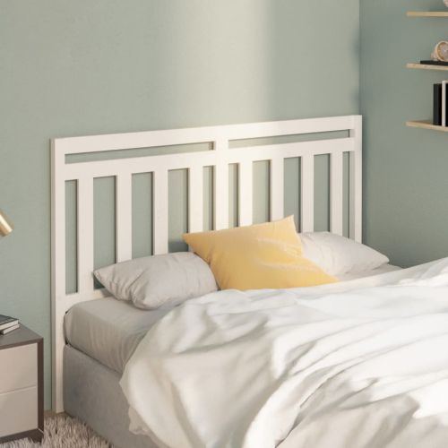 Горна табла за легло, бяла, 166x4x100 см, бор масив