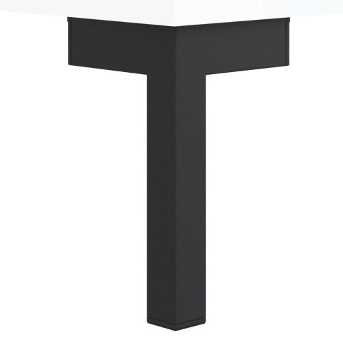 Висок шкаф, бял гланц, 69,5x31x115 см, инженерно дърво