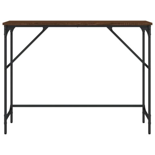 Конзолна маса, кафяв дъб, 100x32x75 см, инженерно дърво
