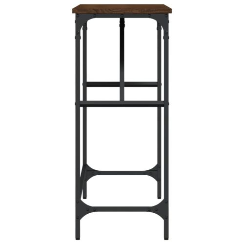 Конзолна маса, кафяв дъб, 100x32x75 см, инженерно дърво