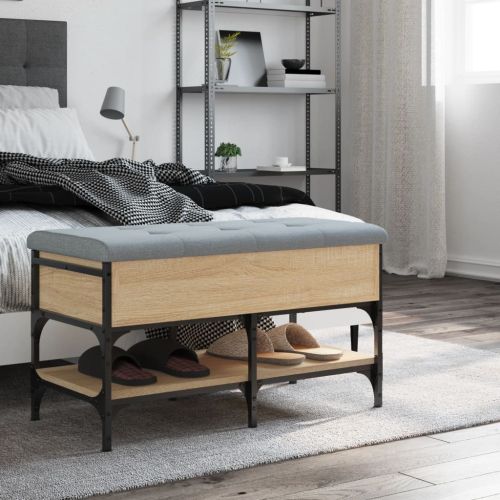 Пейка за обувки, сонома дъб, 82x42x45 см, инженерно дърво