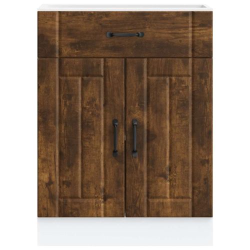 Кухненски шкаф Lucca, опушен дъб, инженерно дърво