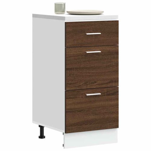 Долен шкаф "Lyon" кафяв дъб 40x46x81,5 см, инженерно дърво