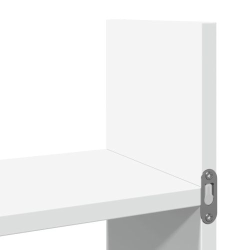 Стенен шкаф, 100x18x40 см, бял, инженерно дърво