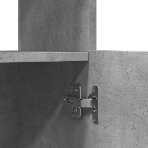 Висок шкаф, бетонно сив, 63x33x140 см, инженерно дърво